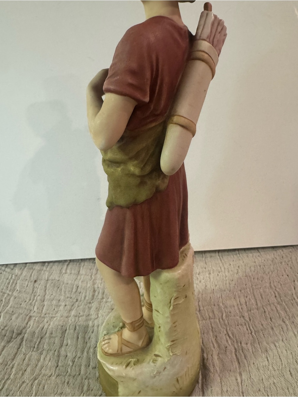 Royal Dux Boy Hunter with Goose and Arrows in Quiver Signed and Number 2065 - Picture 7 of 12